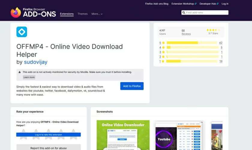 OFFMP4 - Online Video Download Helper 
