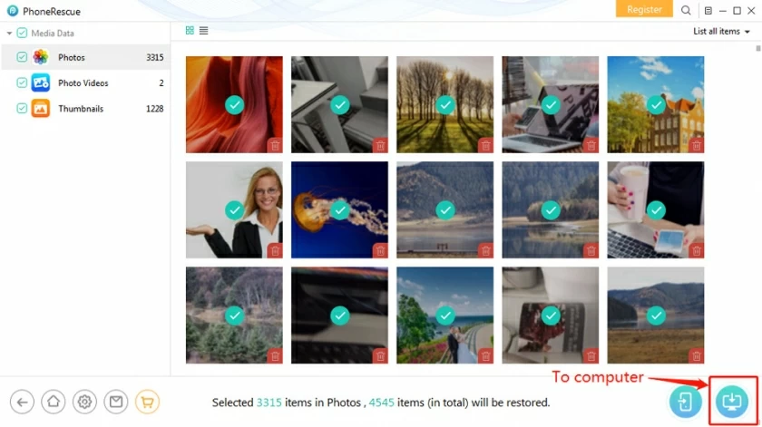 Como obter fotos do iPhone quebrado/bloqueado4
