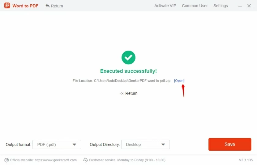 Convert Word to PDF3