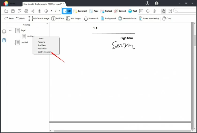 How to Add Bookmarks to PDF3