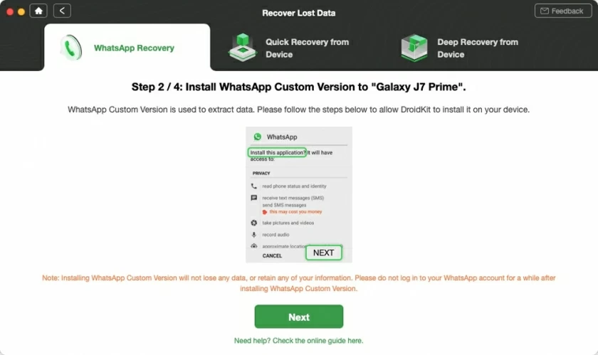 How to recover deleted photos from whatsapp Andriod8