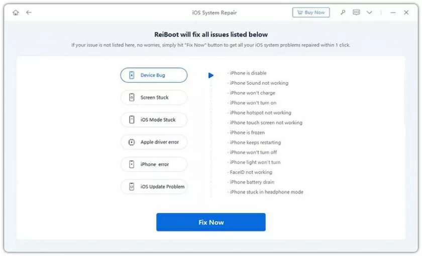 How to use iOS system recovery2
