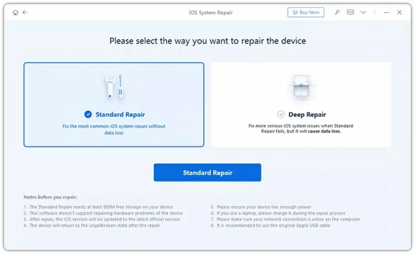 How to use iOS system recovery3