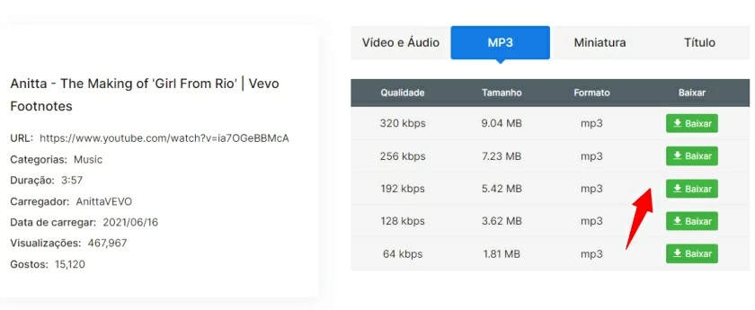 YouTube audio extractor 3