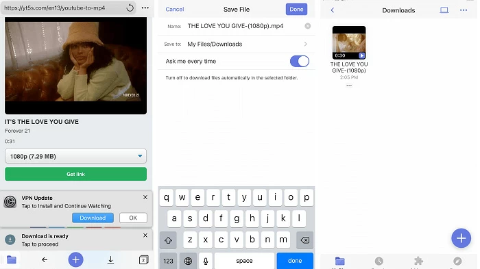 YouTube to mp4 converter iphone5