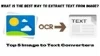 What is the best way to extract text from image?