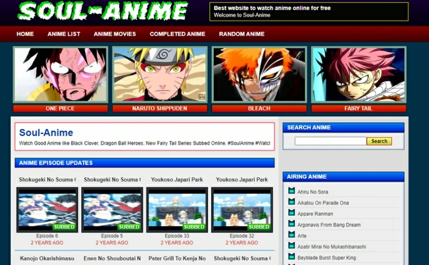 Top 10 free websites for watching the best anime online