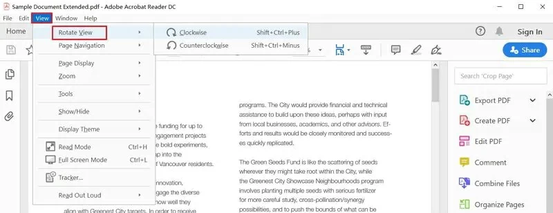 5 façons efficaces de faire pivoter des fichiers PDF7