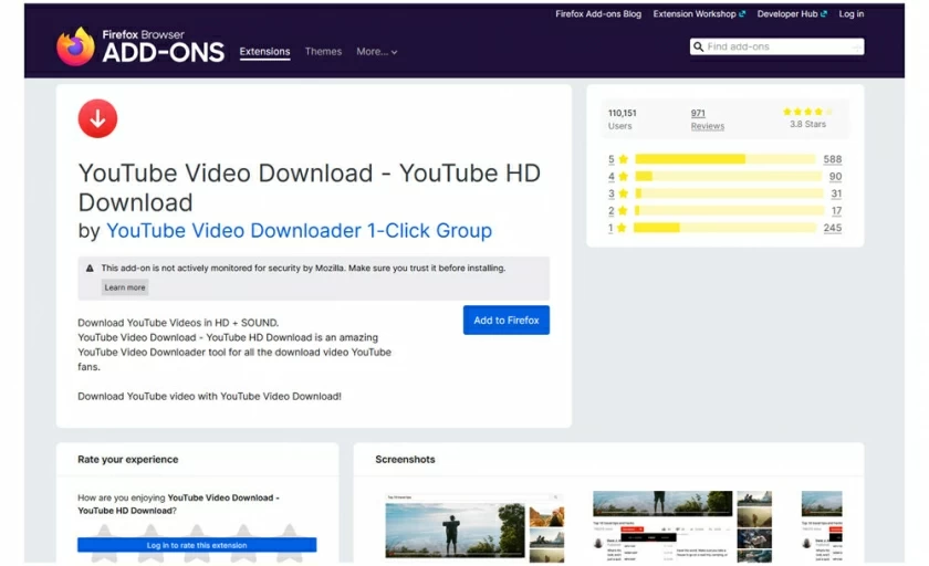  YouTube video downloader firefox 5