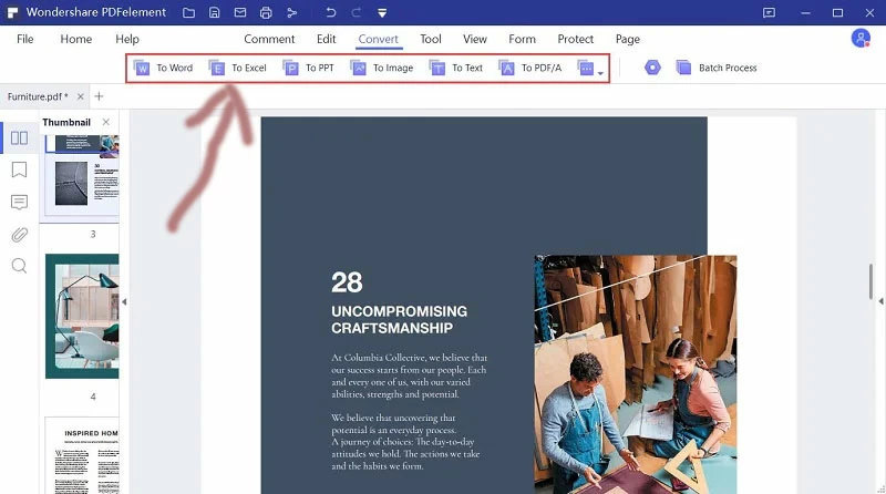 convert pdf to word on windows 10-PDFelement