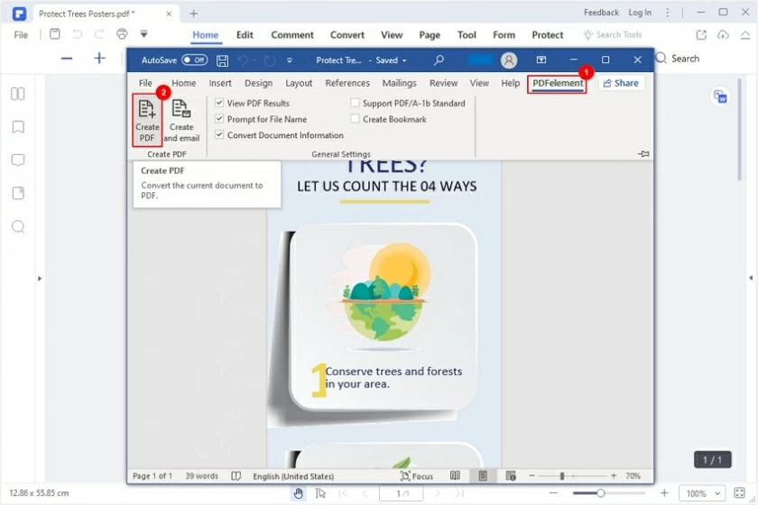 Convert Word to PDF7