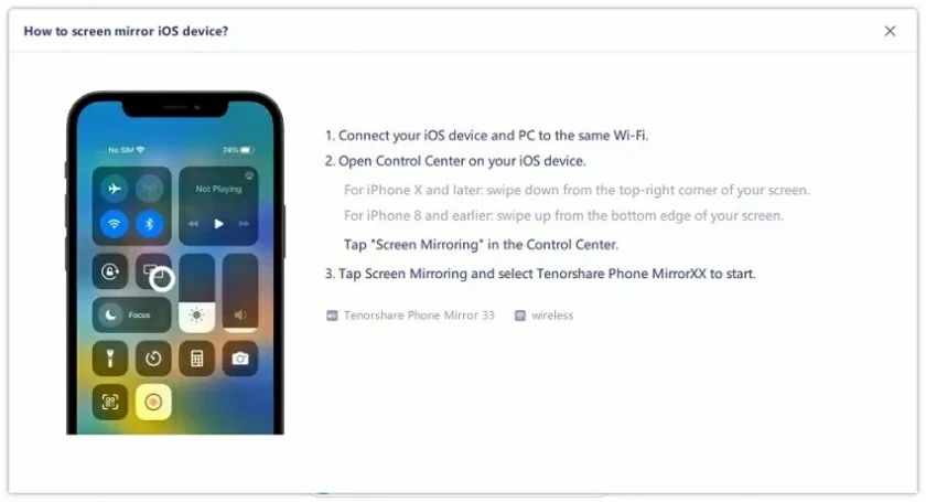 Effective Ways on How to Mirror iPhone to Windows PC/Mac 3