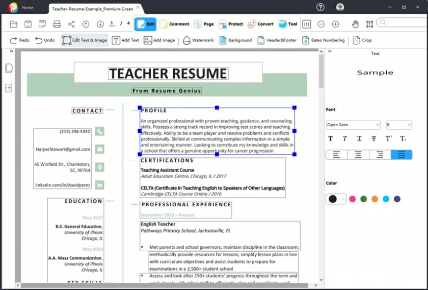 How to Edit Resume PDF1