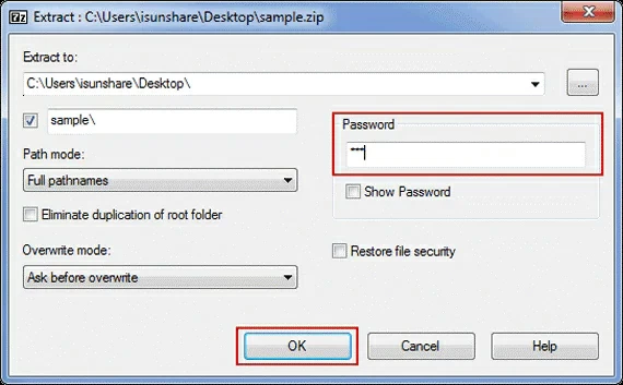 How to Open Password Protected Zip File Easily2