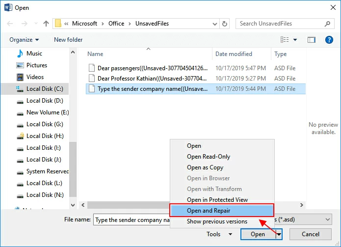 How to Recover Unsaved Word Document11