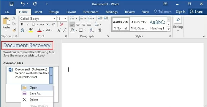 How to Recover Unsaved Word Document12