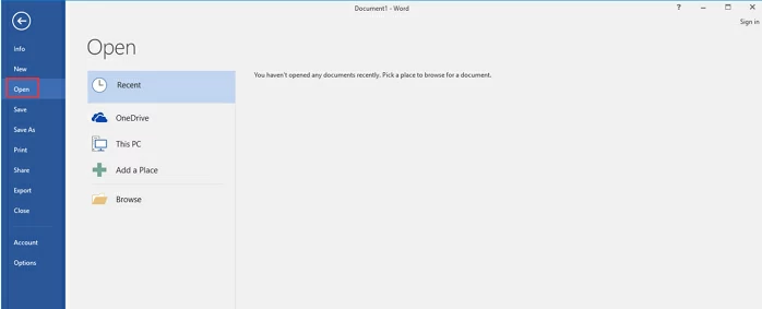How to Recover Unsaved Word Document9