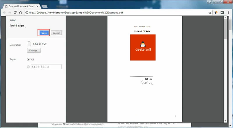 How to removing password from pdf5