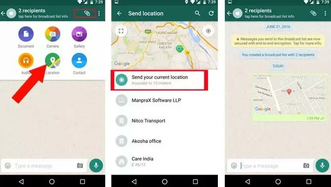 How to Share Location on WhatsApp
