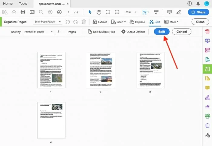 Comment diviser un PDF rapidement2