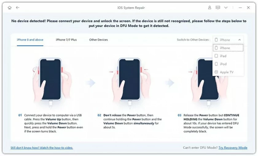 How to use iOS system recovery5