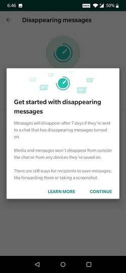 Introduction to WhatsApp Disappearing Messages3