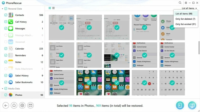 restore contacts iphone7
