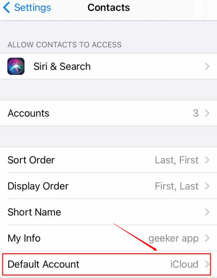 restore contacts iphone9