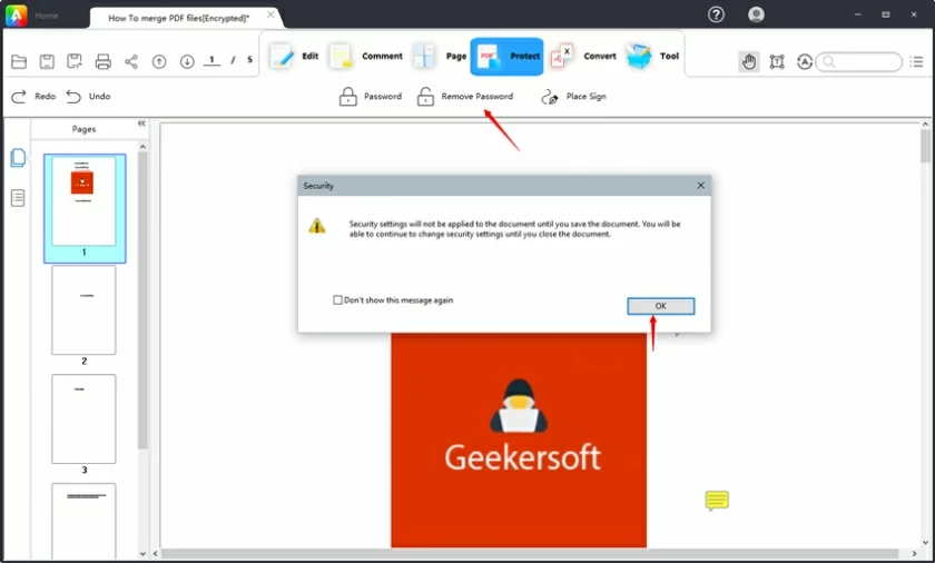 PDF ファイルからパスワードを削除する5