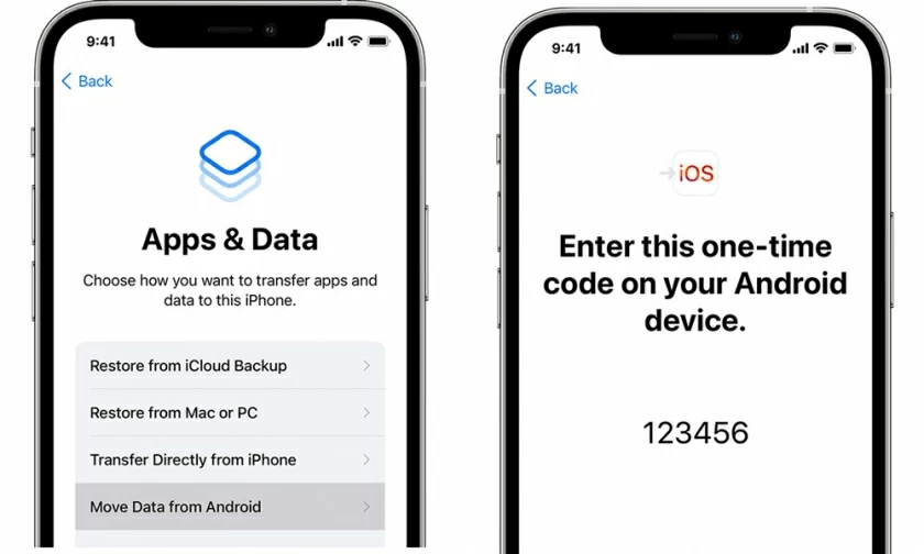 transfer data from android to iphone1