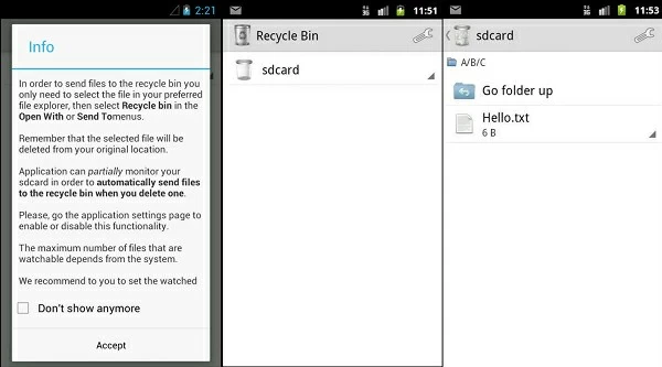 How to Get An Android Recycle Bin Summary6