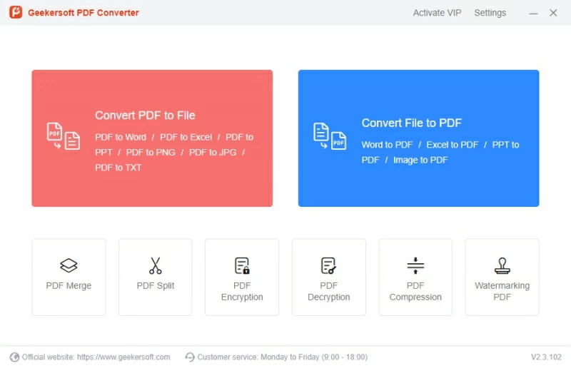 Step 1 Open the simple PDF converter